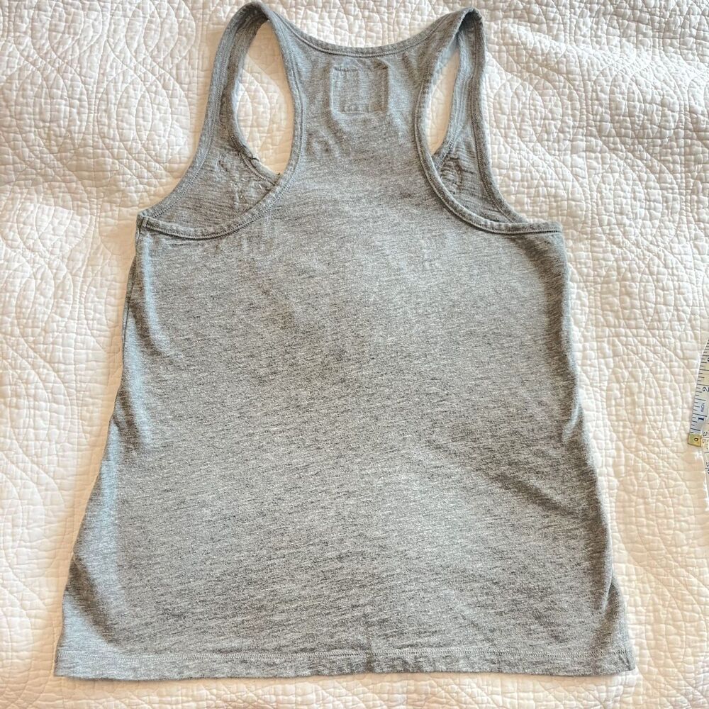 Abercrombie & Fitch Y2K Embellished Tank Top Gray Small Sequin Lace Summer Boho - Picture 2 of 7